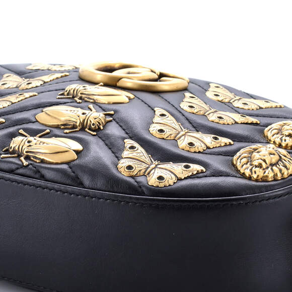 Gucci GG Marmont Belt Bag Embellished Matelasse Leather - Picture 6 of 6